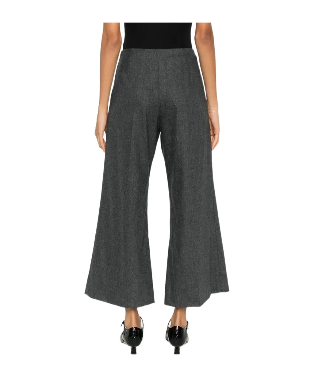 Flared Cropped Trousers