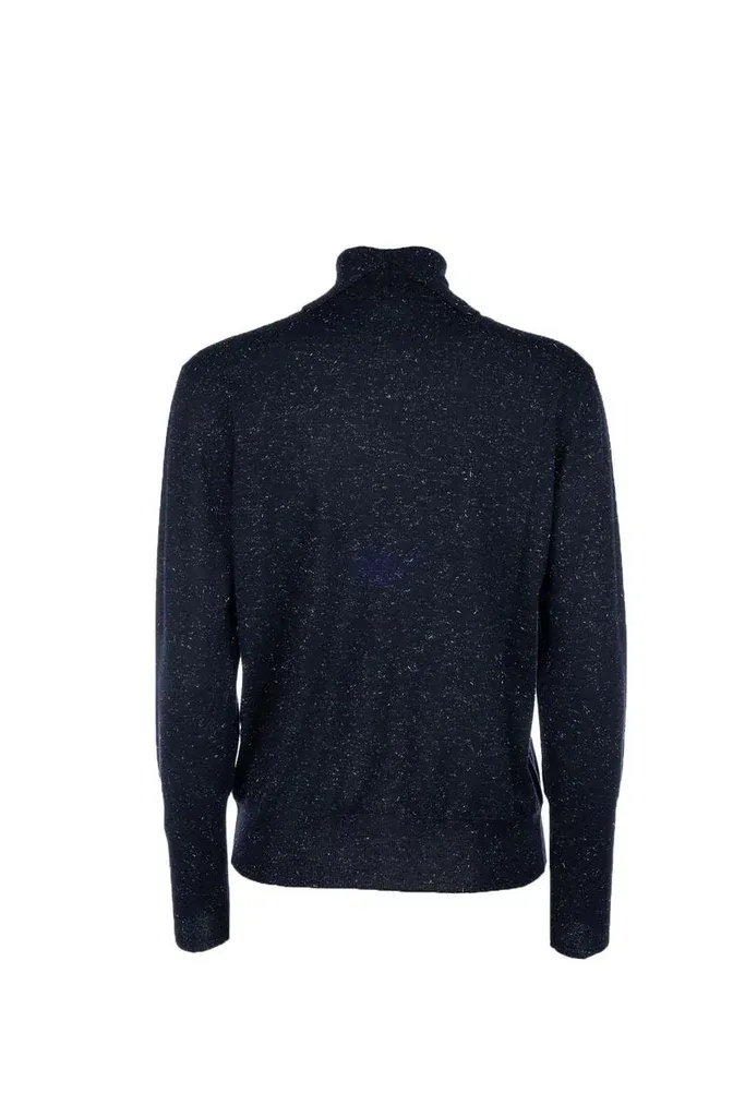 Metallic-Fleck Turtleneck Sweater