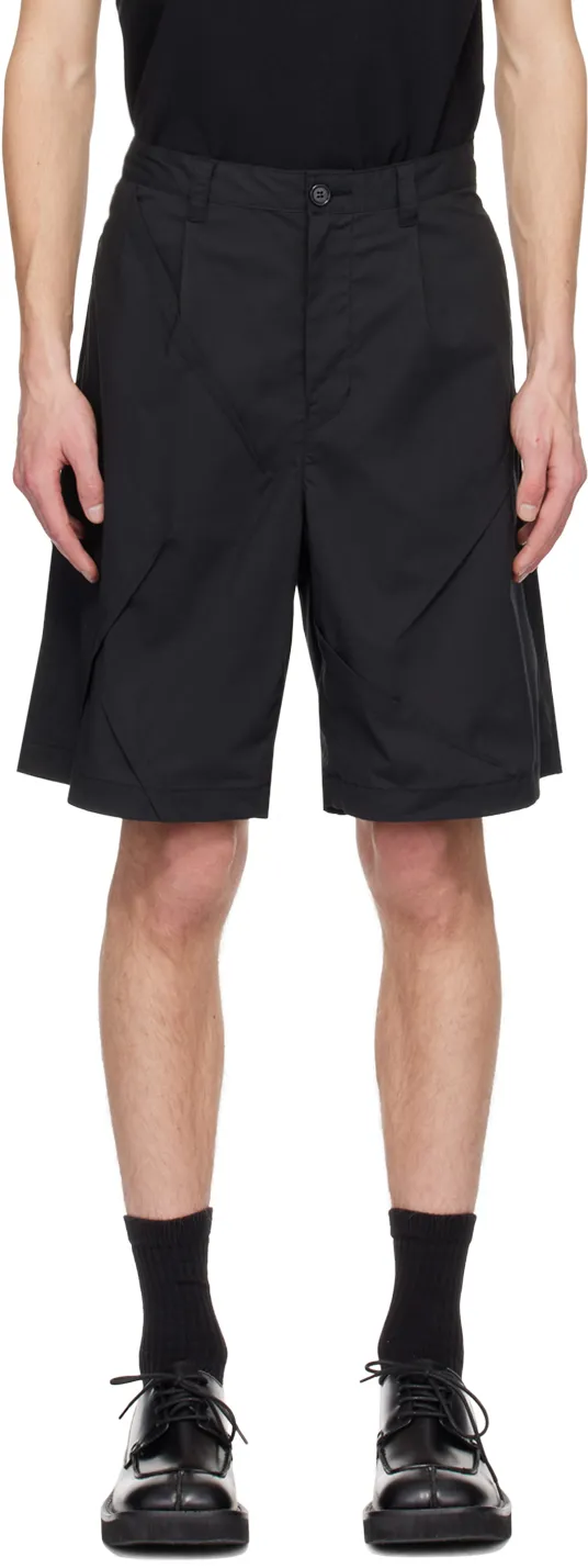 Dart-Detail Wide-Leg Shorts