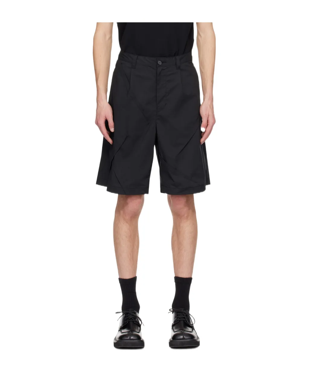 Dart-Detail Wide-Leg Shorts