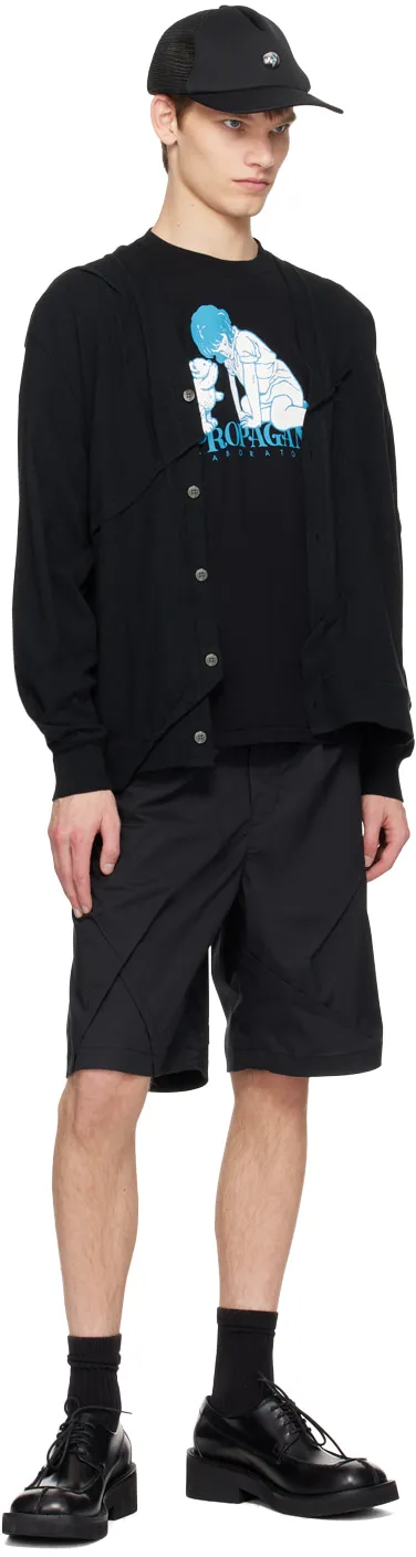 Dart-Detail Wide-Leg Shorts