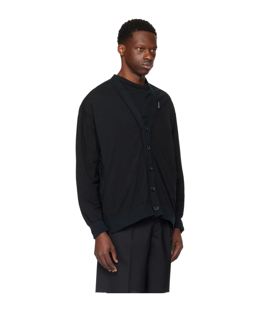 Y-Neck Button Cardigan
