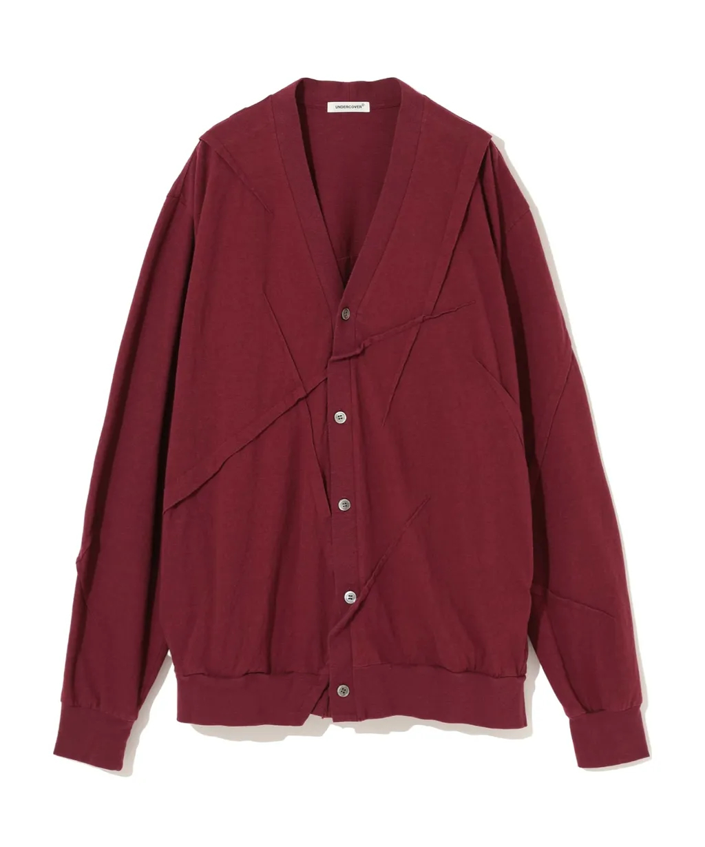 Plain Knitted Long-Sleeved Cardigan
