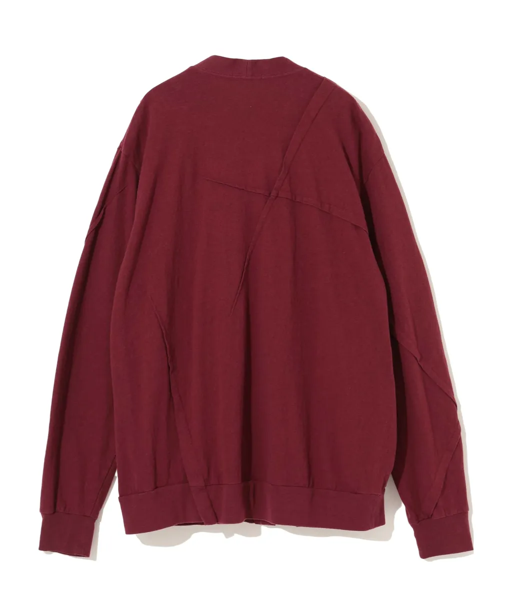 Plain Knitted Long-Sleeved Cardigan