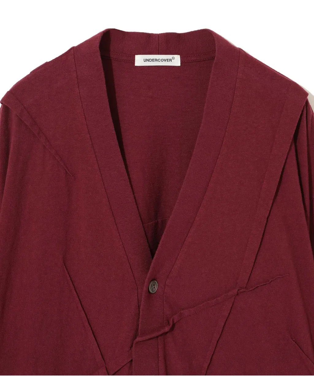 Plain Knitted Long-Sleeved Cardigan