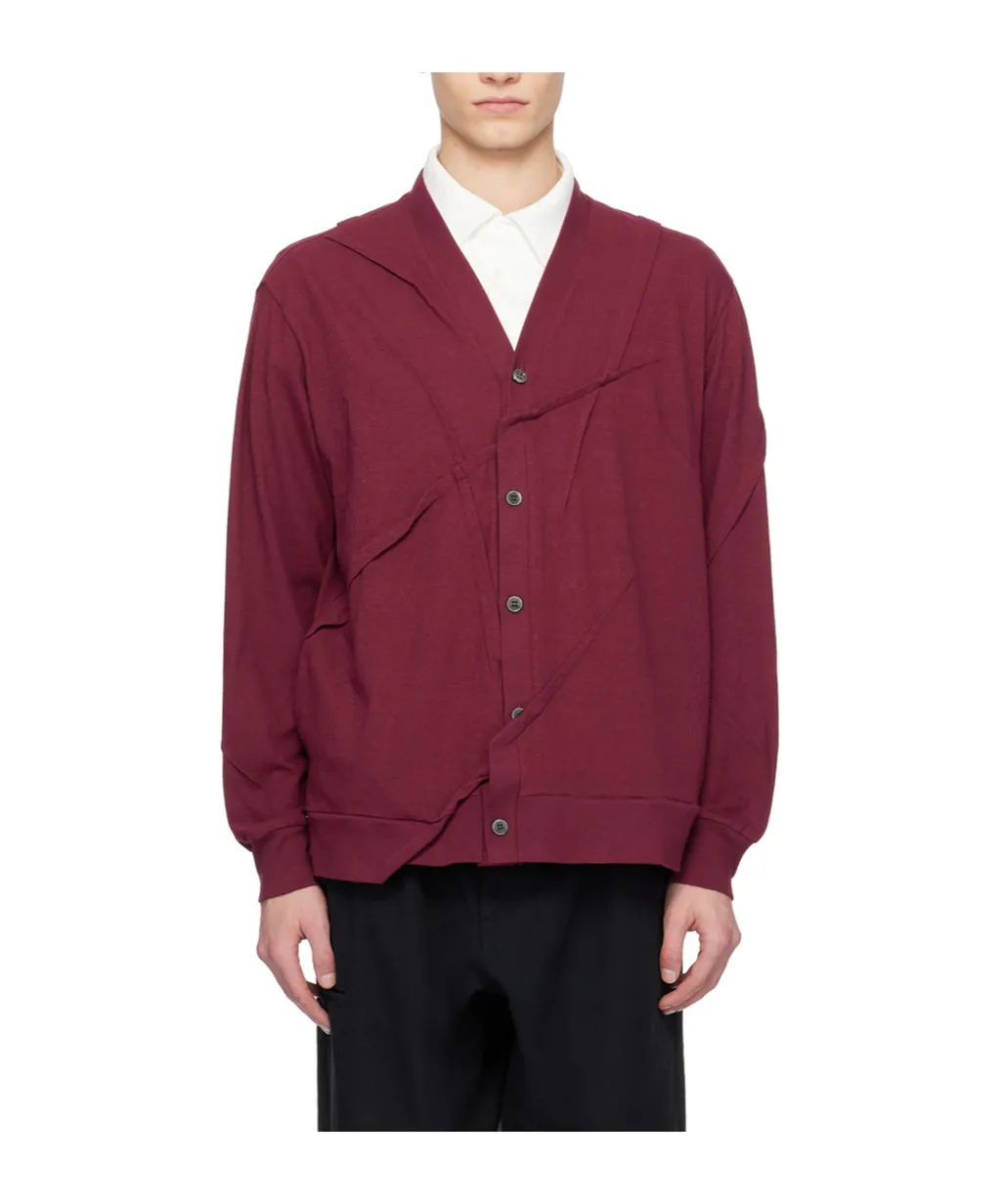 Plain Knitted Long-Sleeved Cardigan
