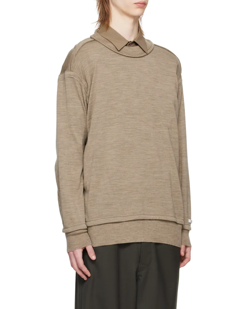 Logo Decorative Sewing Knitted Pullover