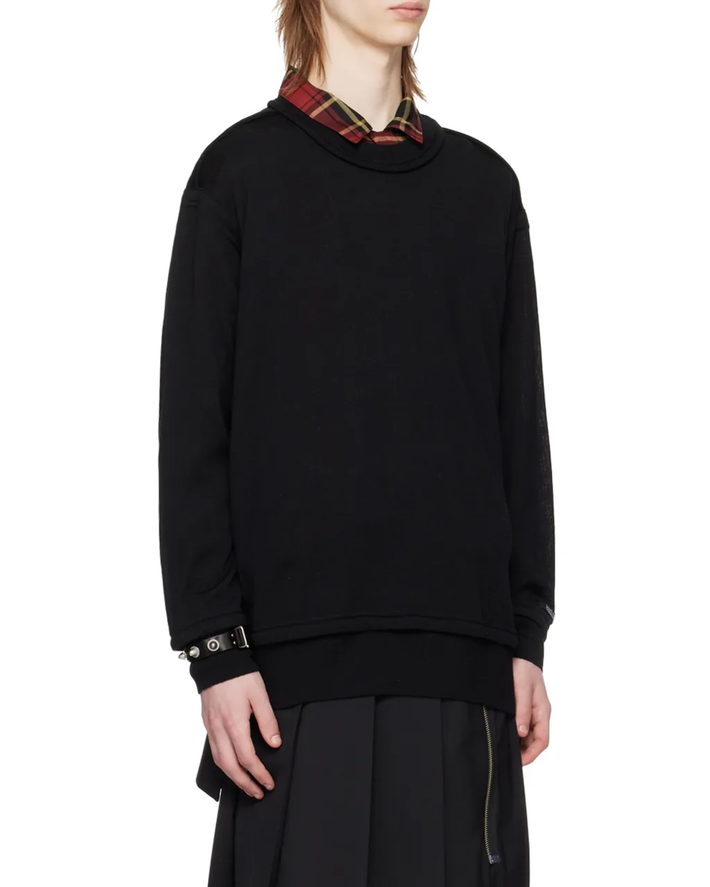 Decorative Sewing Knitted Pullover