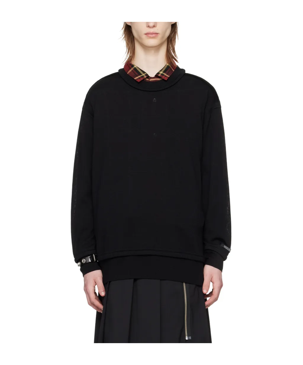 Decorative Sewing Knitted Pullover