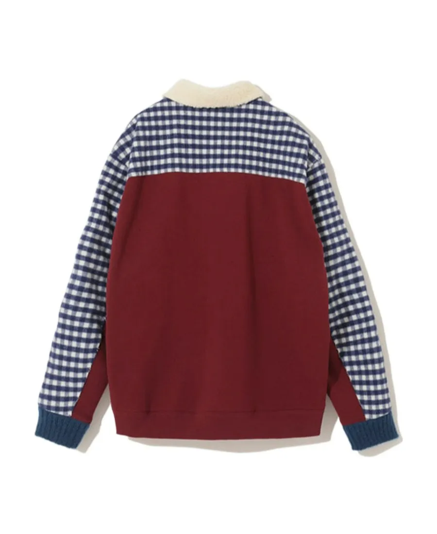 Stitching Detail Long-Sleeved Casual Jacket