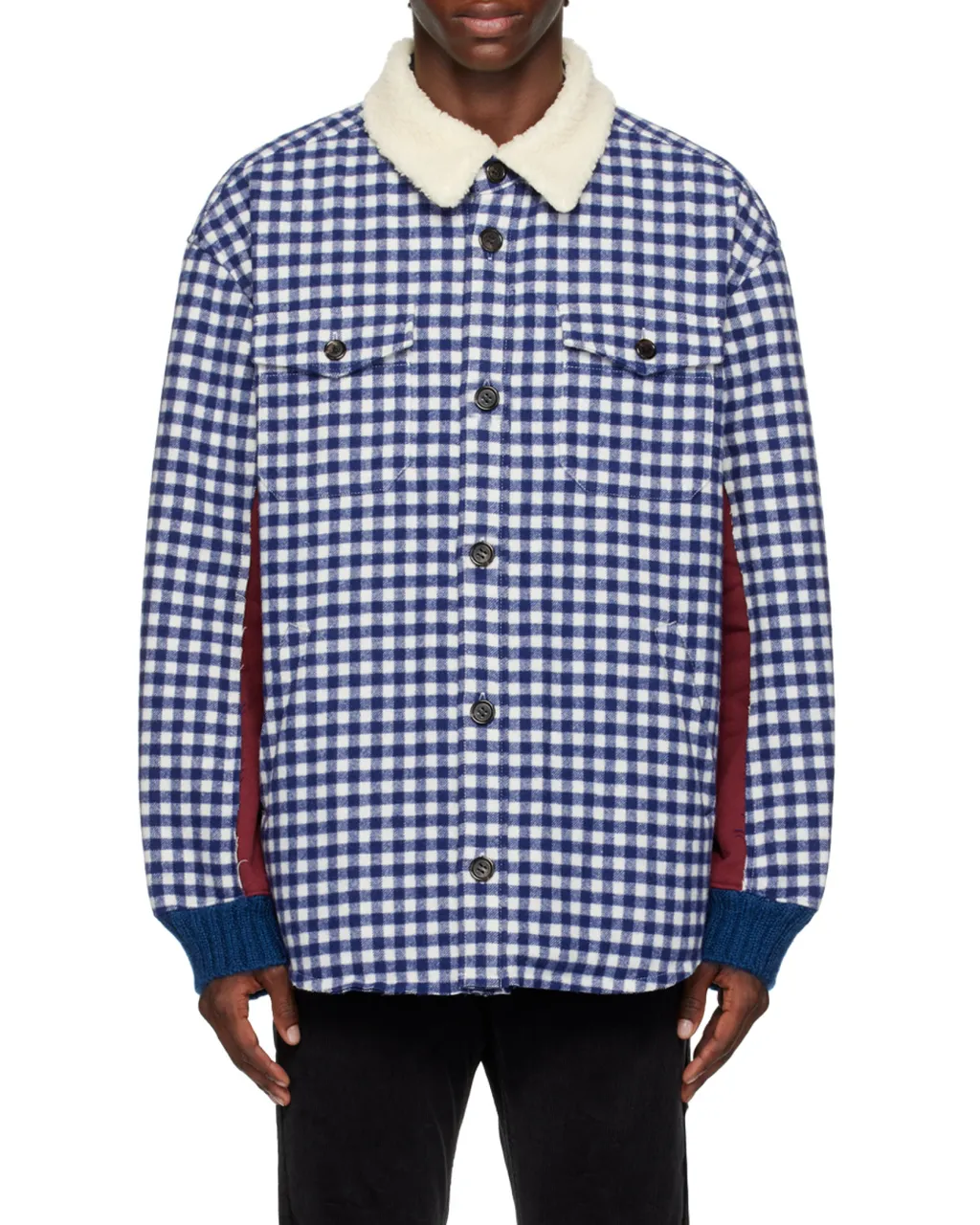 Stitching Detail Long-Sleeved Casual Jacket