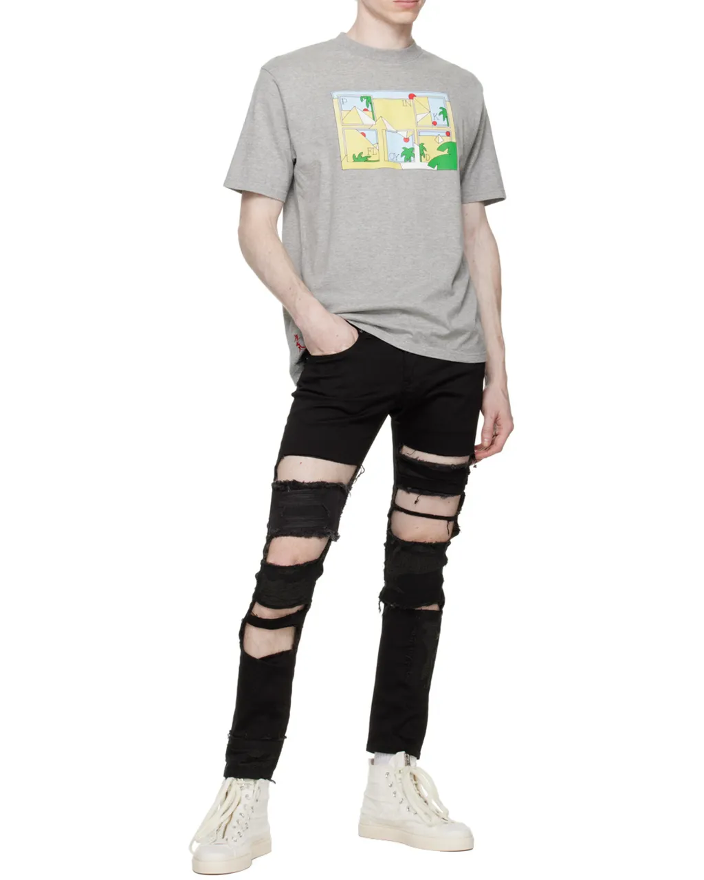 Printed Round-Necked T-Shirt