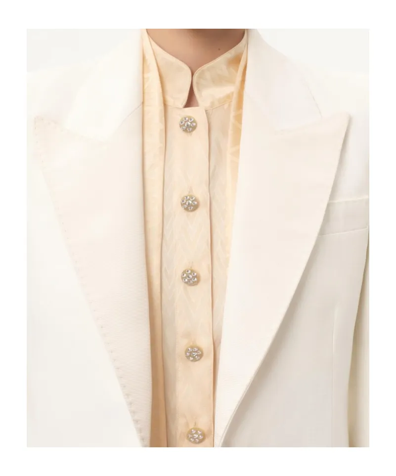 Diagonal Single-Breasted Jacket