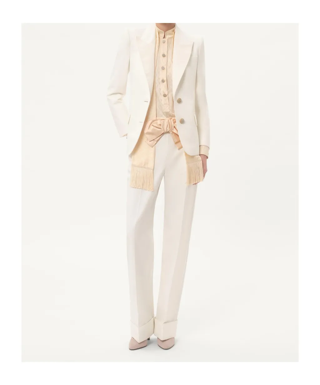Diagonal Single-Breasted Jacket