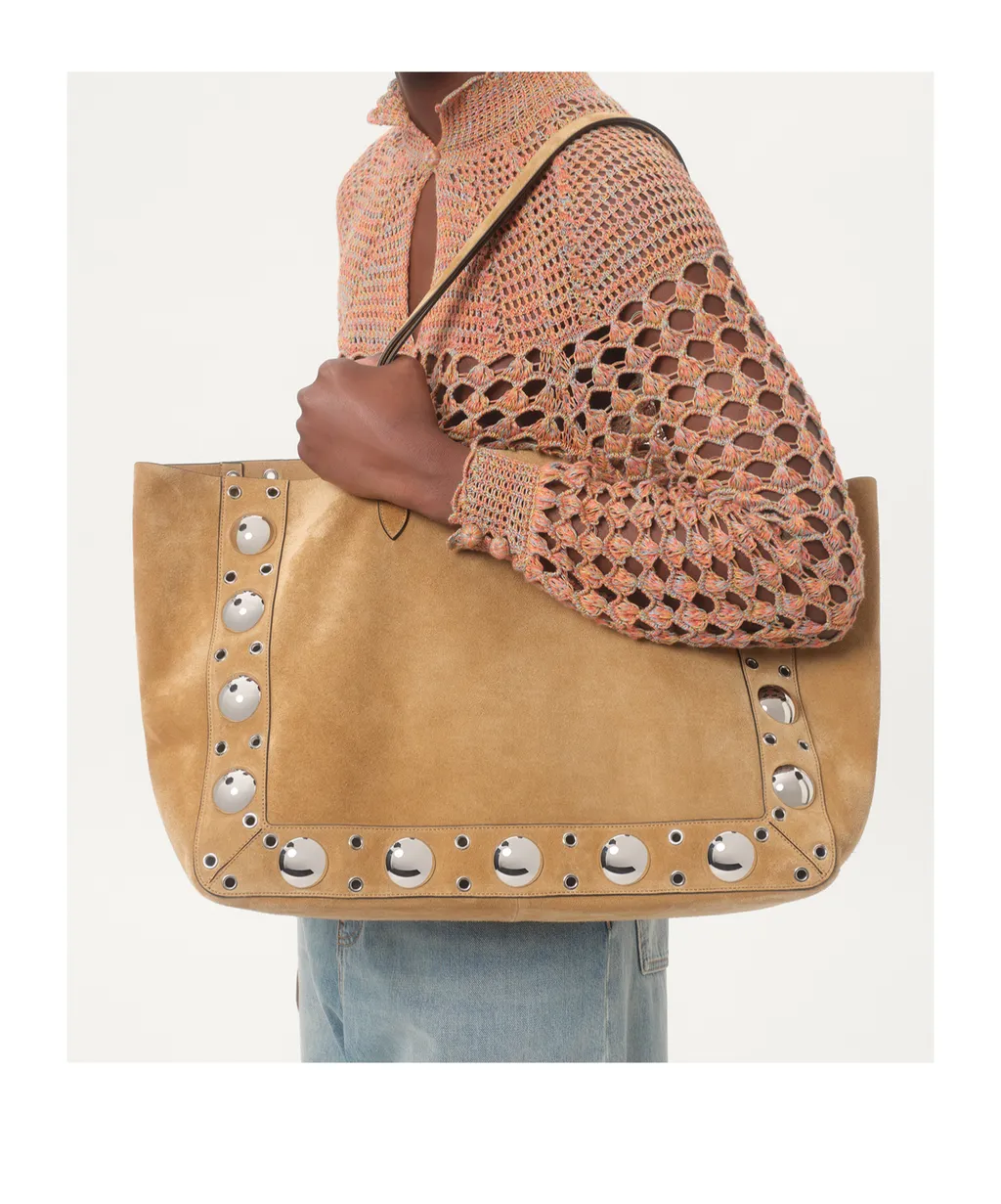Large NellcÔTe Suede Shopping Bag