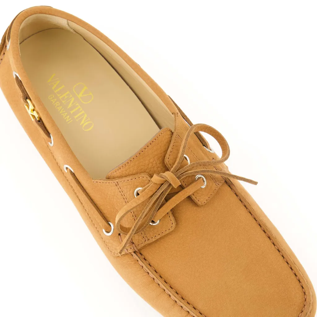 Vlogo Plaque Slip-On Driver Loafers