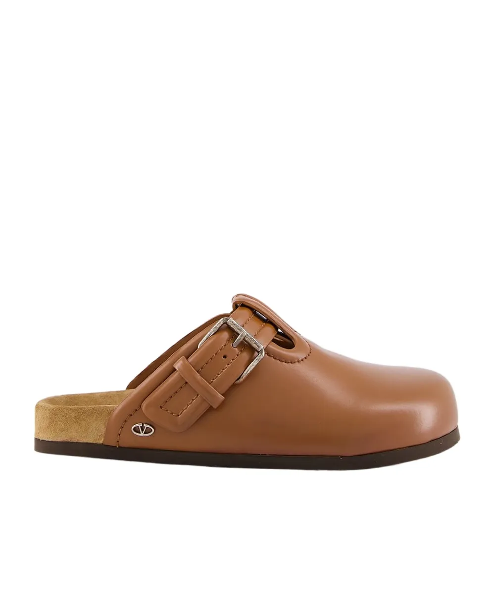 Almond Toe Buckle Detailed Slippers