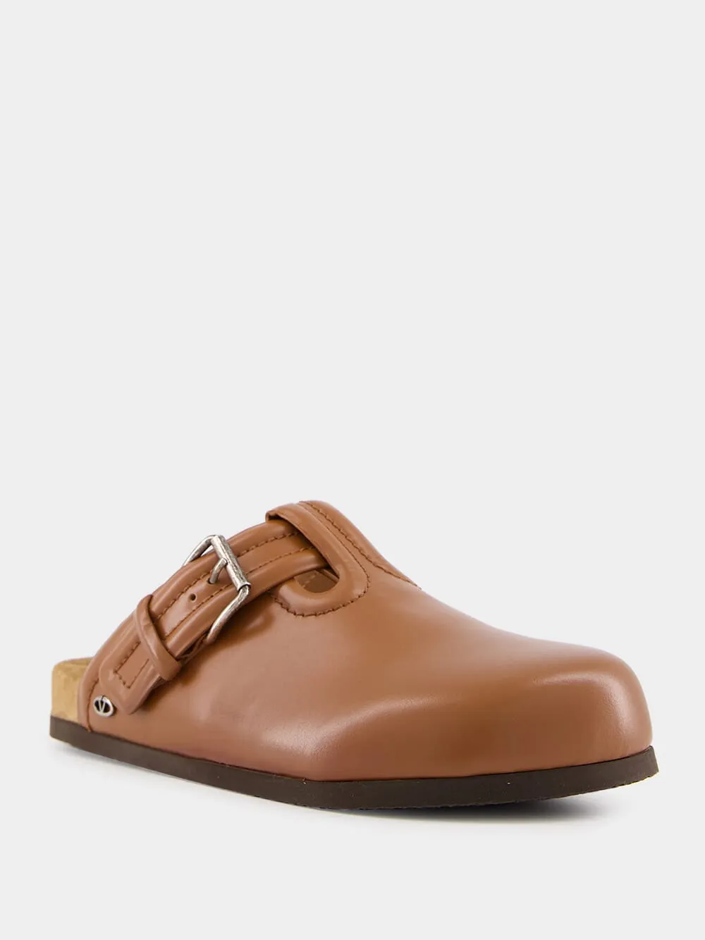 Almond Toe Buckle Detailed Slippers