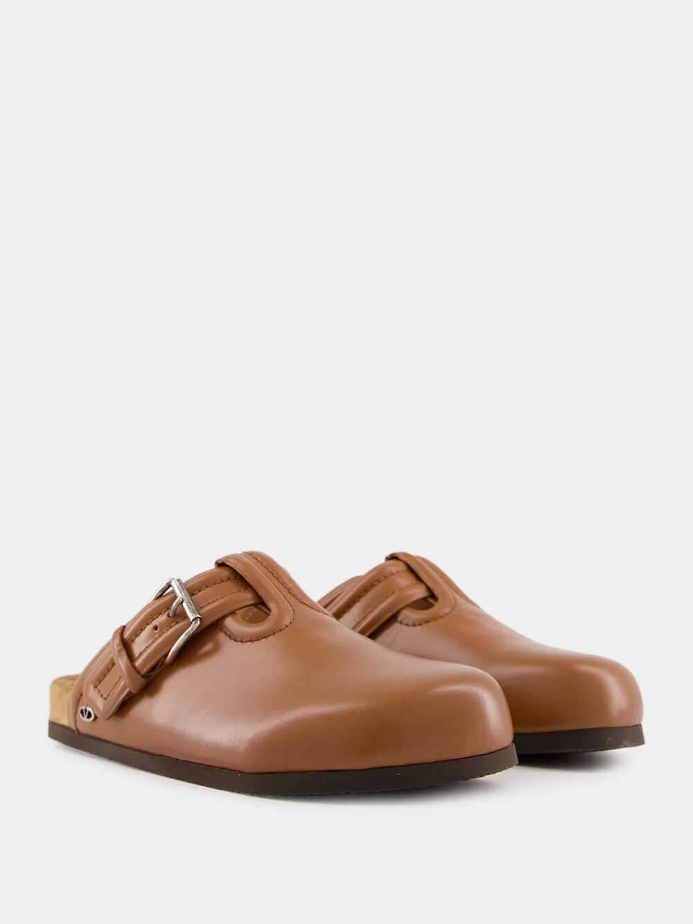 Almond Toe Buckle Detailed Slippers