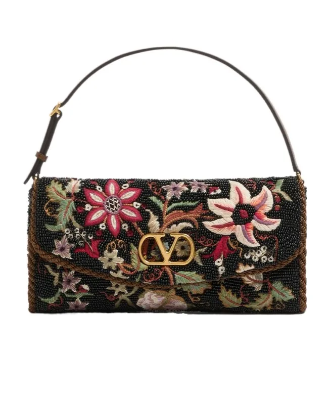 Devain Embroidered Small Shoulder Bag