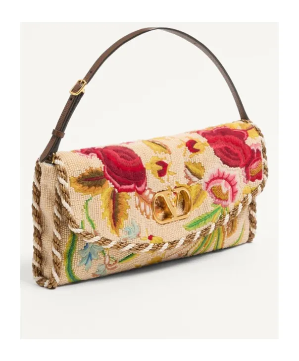 Vain Soft Embroidered Small Shoulder Bag