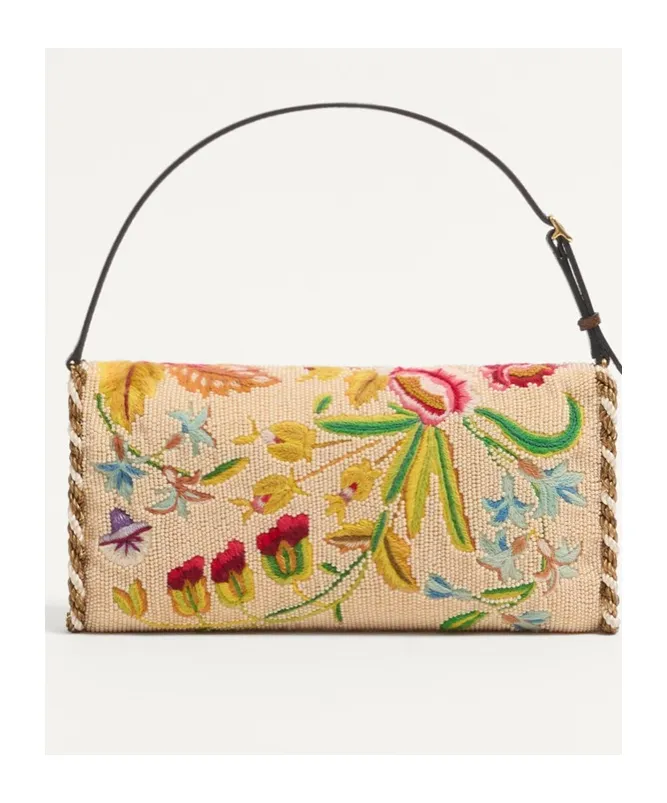 Vain Soft Embroidered Small Shoulder Bag