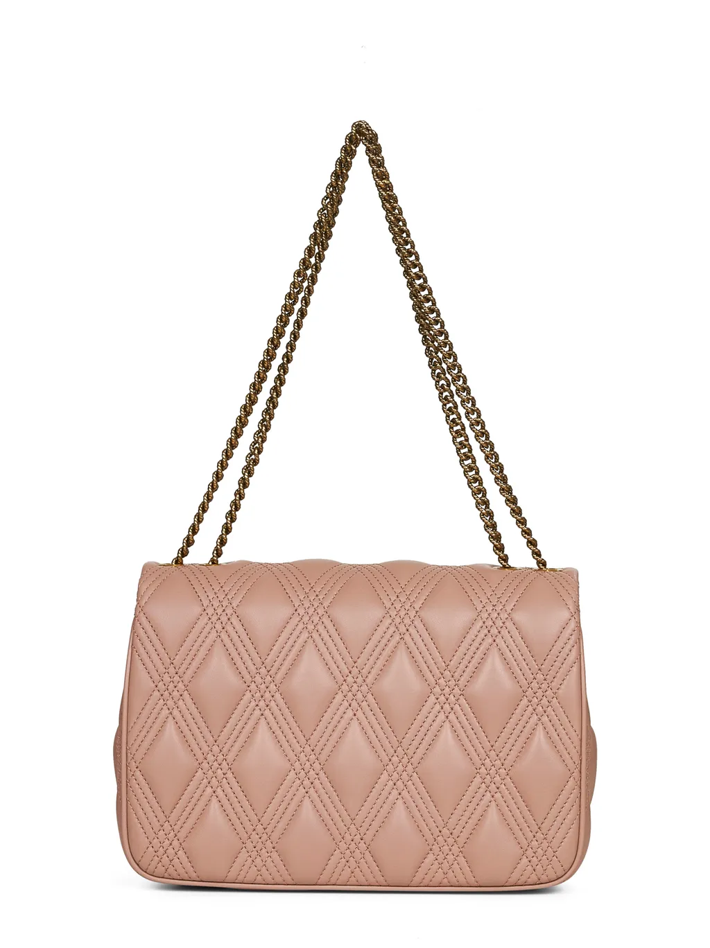Rockstud Foldover Top Quilted Shoulder Bag