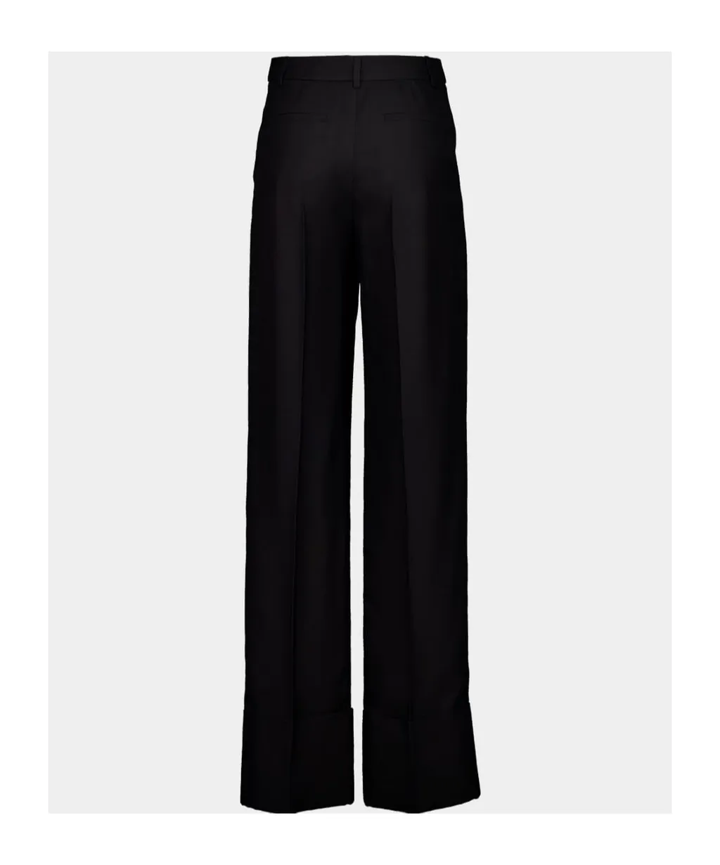 Turn-Up Hem Tailored Trousers