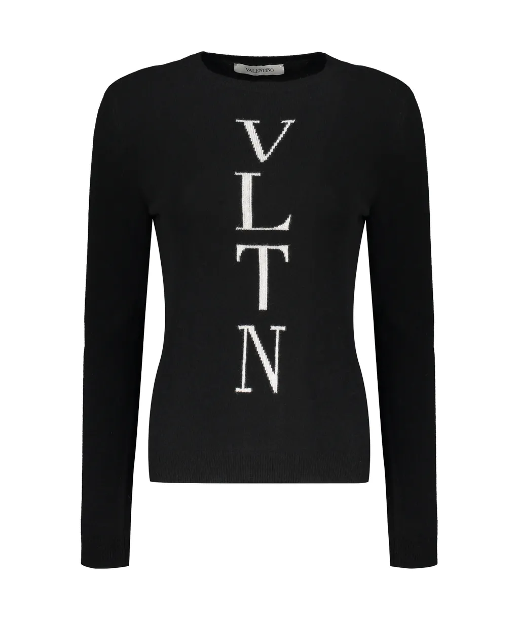 Intarsia-Knit Logo Jumper