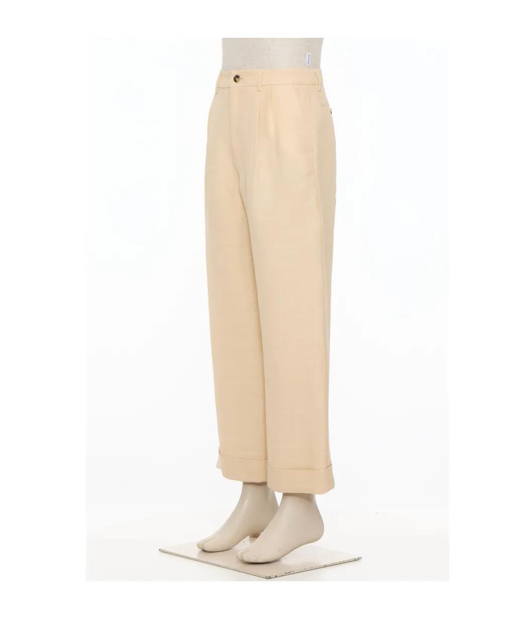 Pleat Detailed Straight Leg Pants