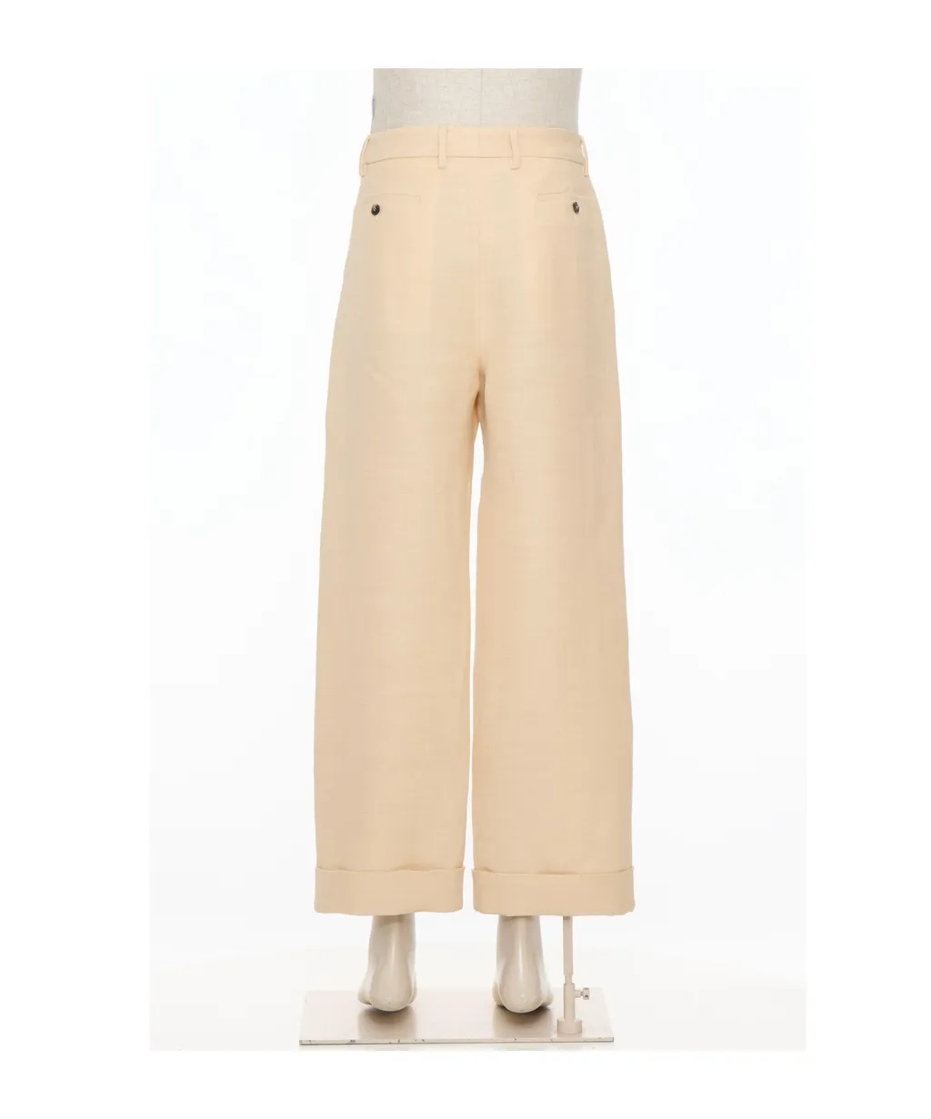 Pleat Detailed Straight Leg Pants