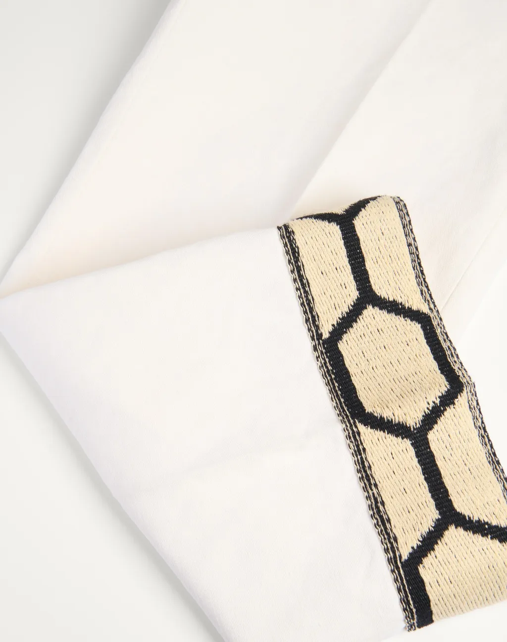 Embroidered Hem Wide Leg Pants
