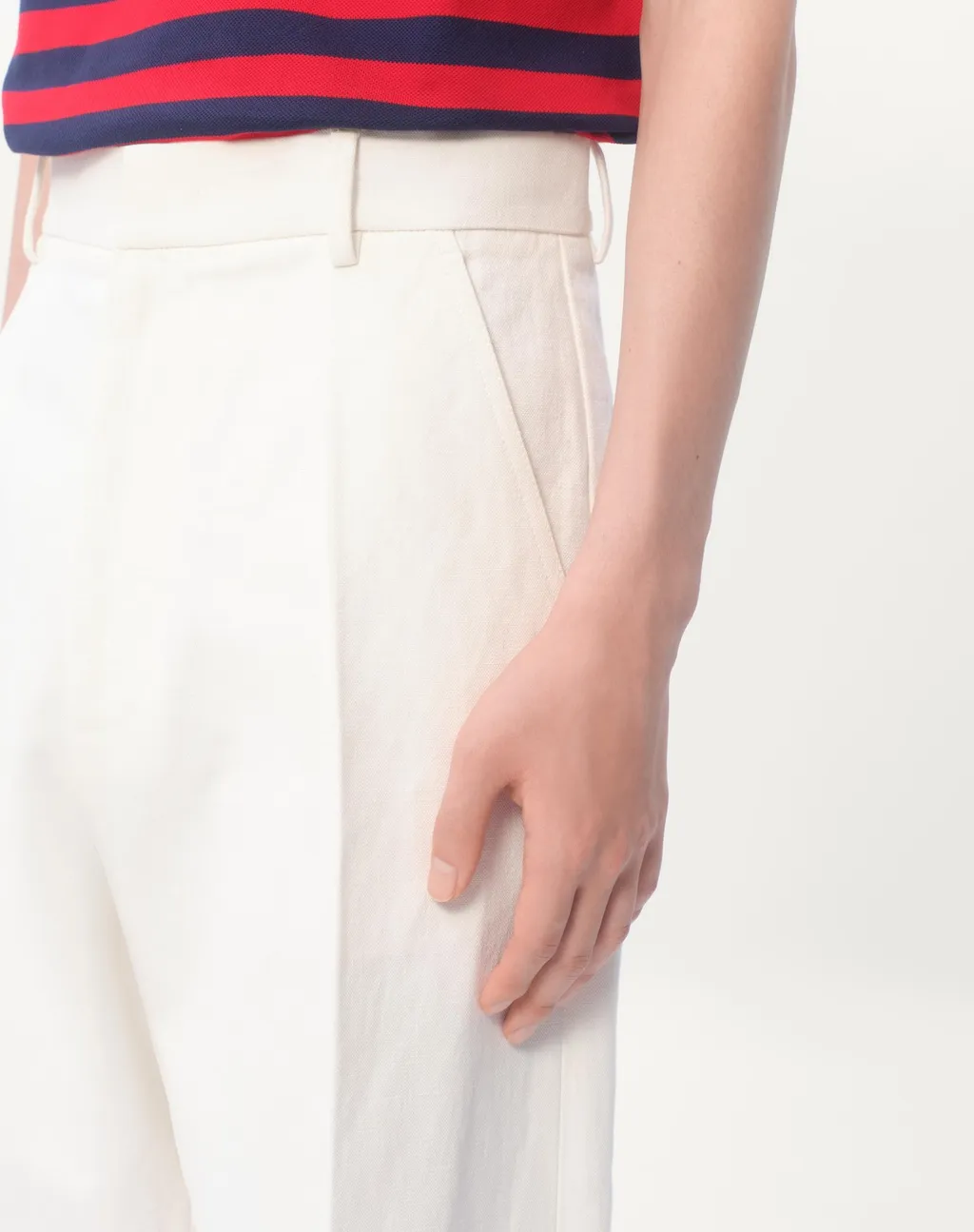 Embroidered Hem Wide Leg Pants