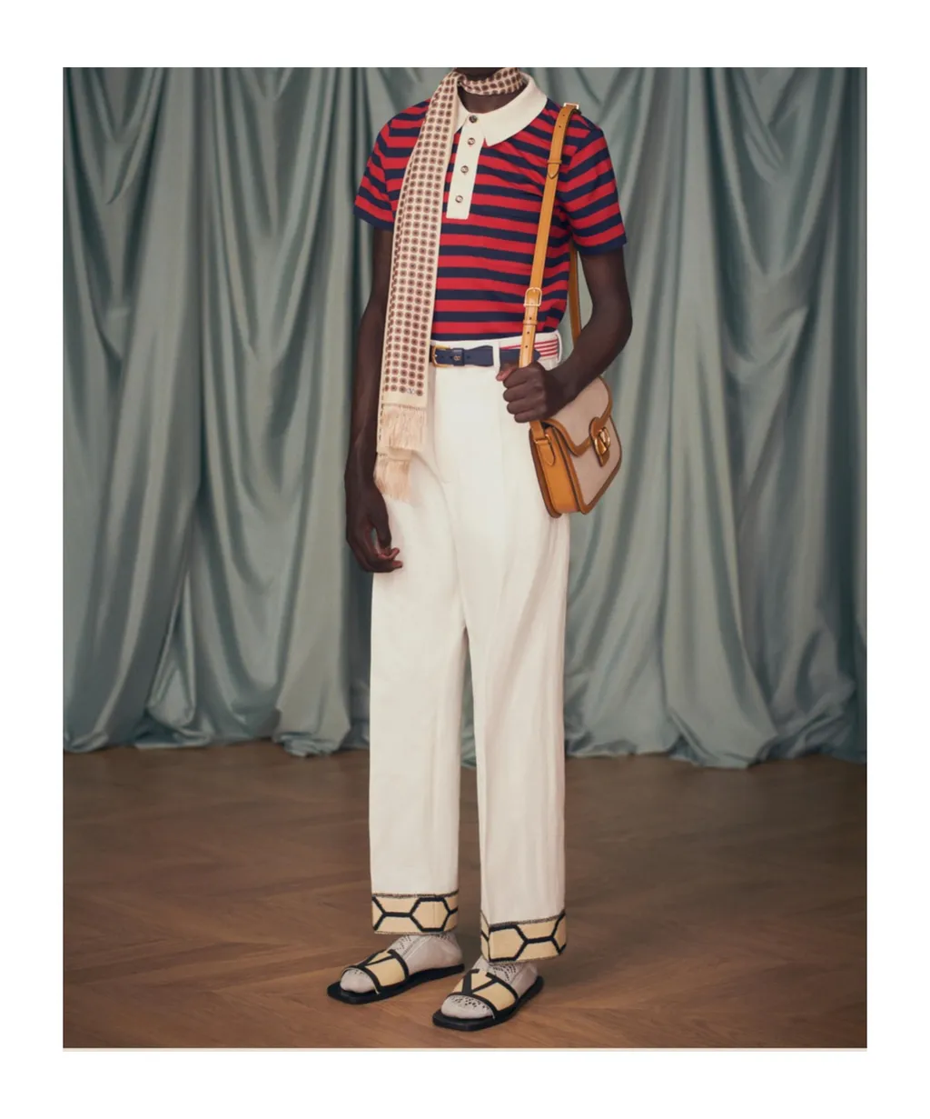 Embroidered Hem Wide Leg Pants