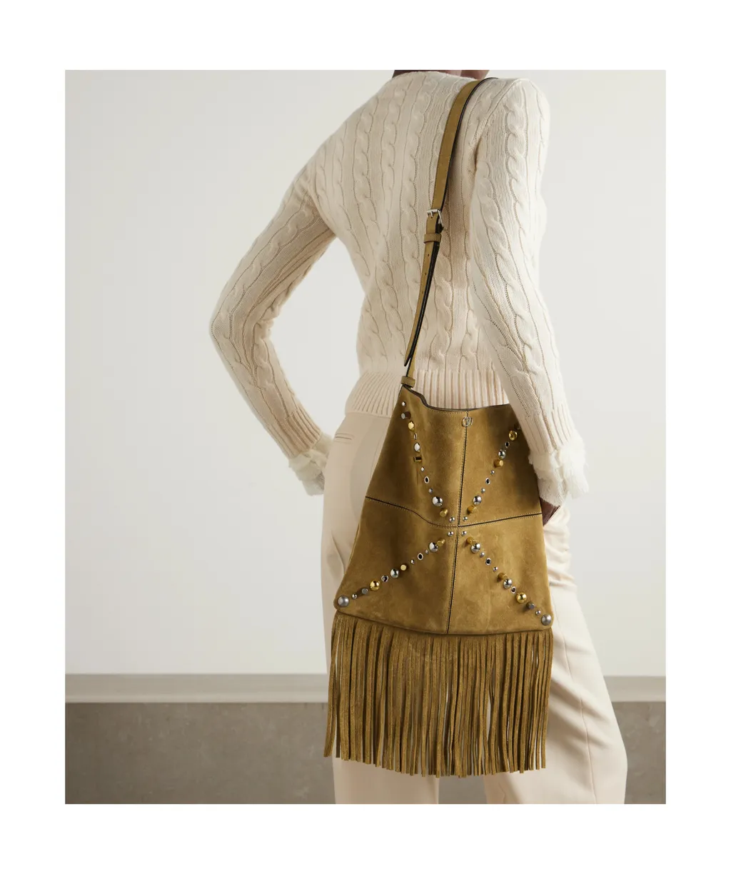 NellcÔTe Suede Shoulder Bag With Fringes