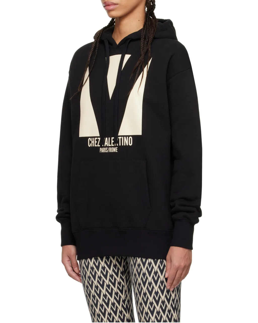 Chez Valentino Oversized Drawstring Hoodie