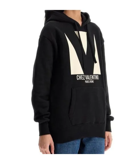 Chez Valentino Oversized Drawstring Hoodie