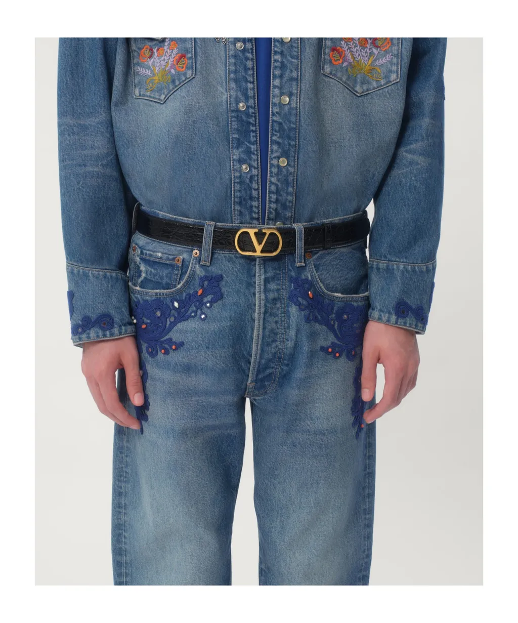 Vlogo Signature Buckled Belt