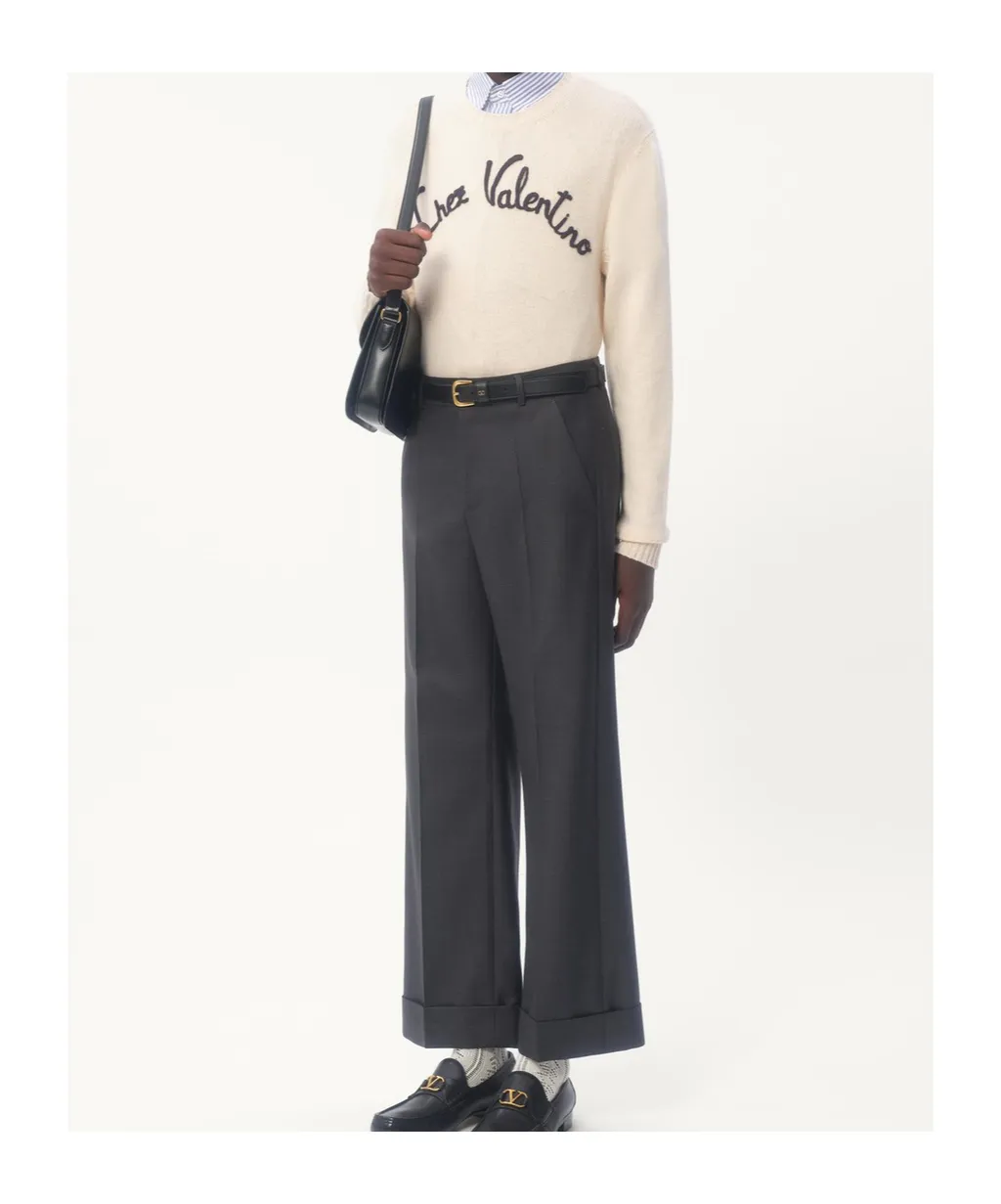 Chez Valentino Embroidered Crewneck Jumper