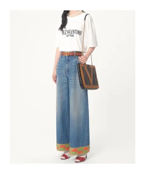 Chez Valentino-Printed Crewneck T-Shirt
