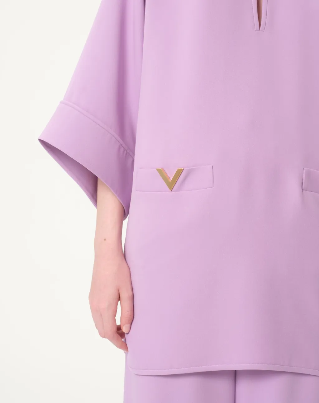 V-Detailed Mini Dress
