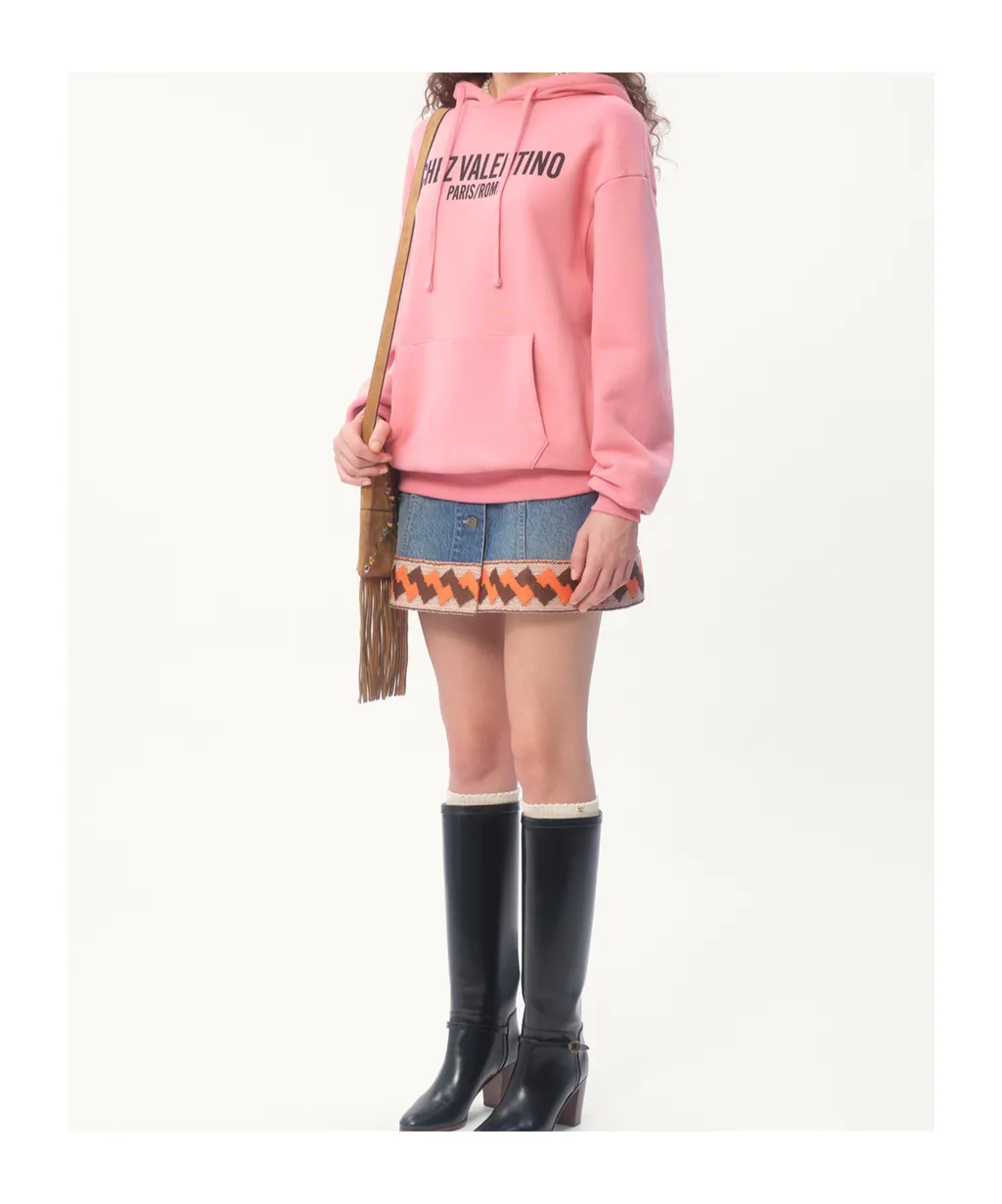 Logo Printed Drawstring Hoodie
