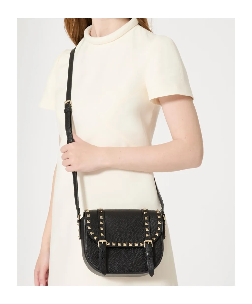 Rockstud Foldover Top Shoulder Bag