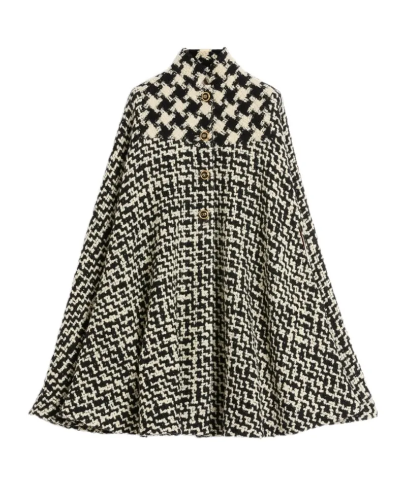 Houndstooth-Pattern Cape