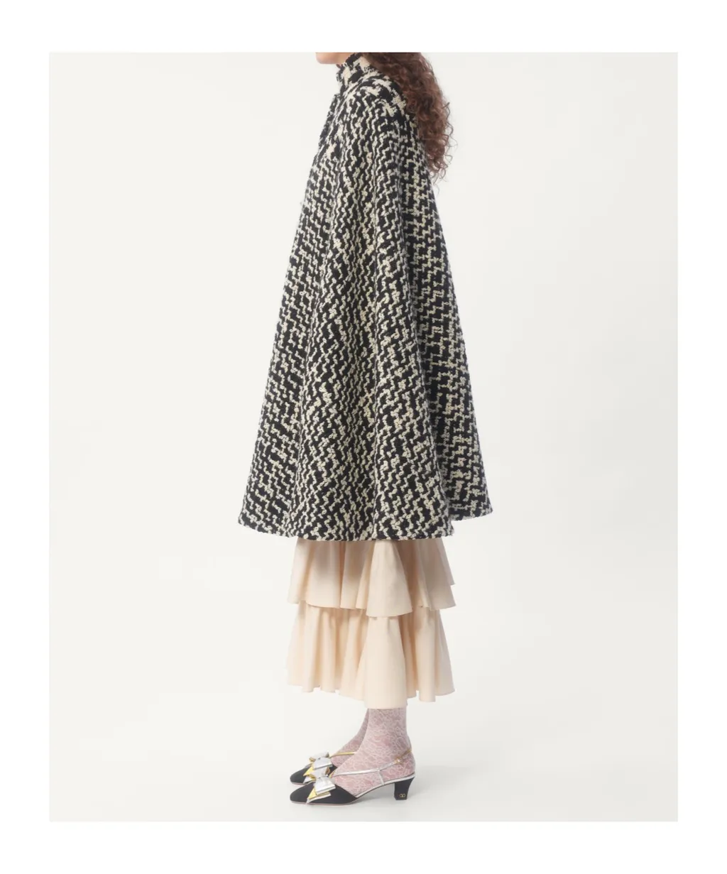 Houndstooth-Pattern Cape