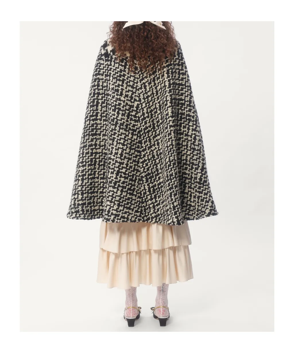 Houndstooth-Pattern Cape