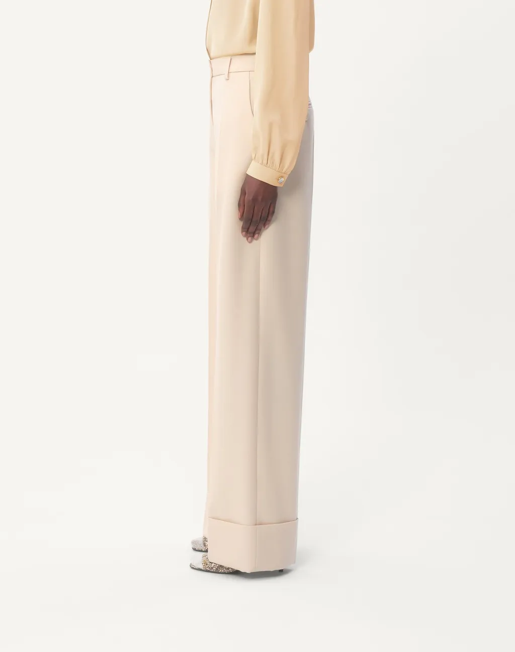 Diagonal Dry Wool Trousers