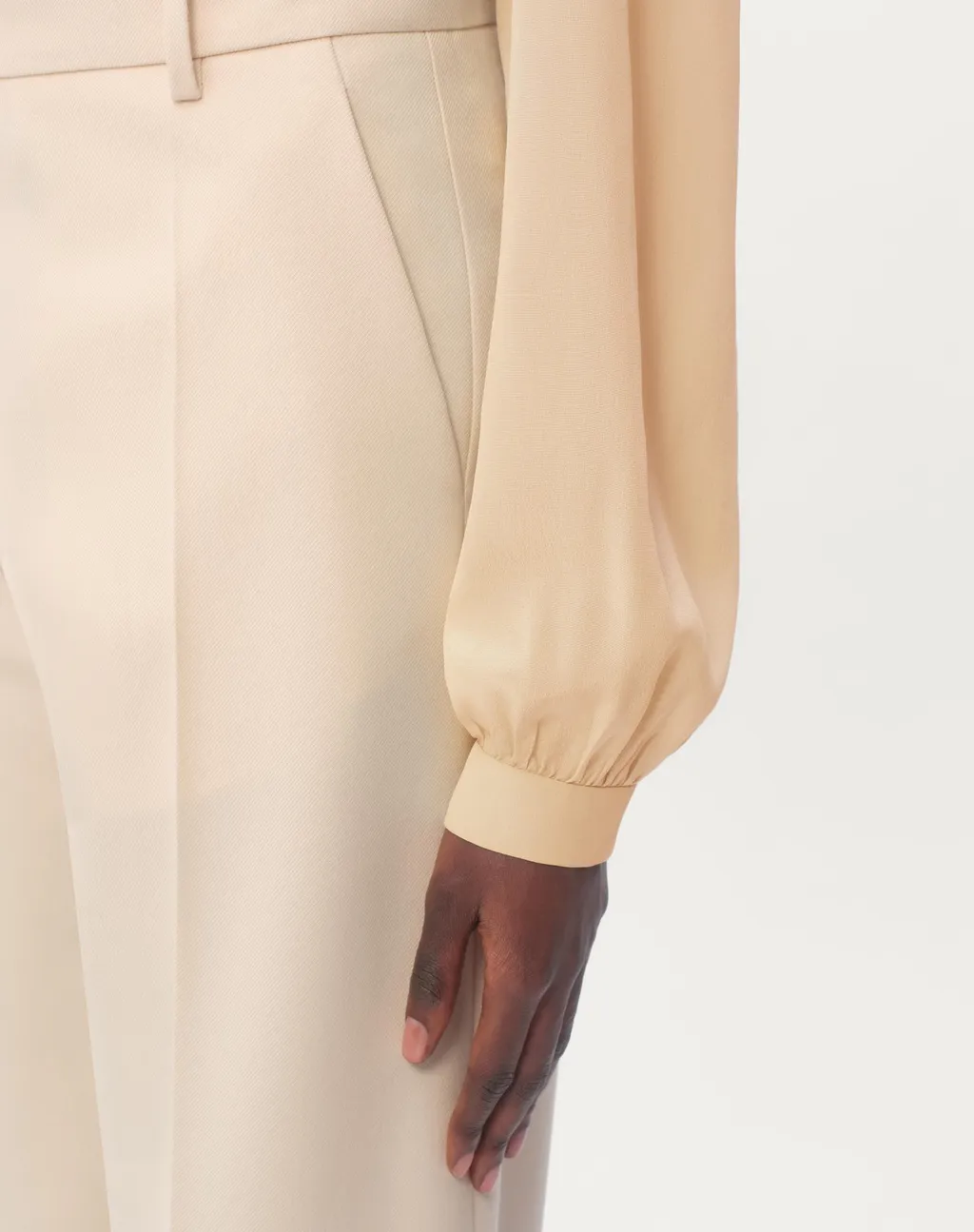 Diagonal Dry Wool Trousers