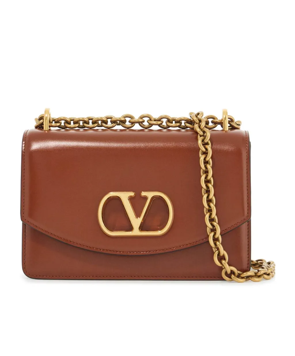 Vlogo Plaque Foldover Top Shoulder Bag