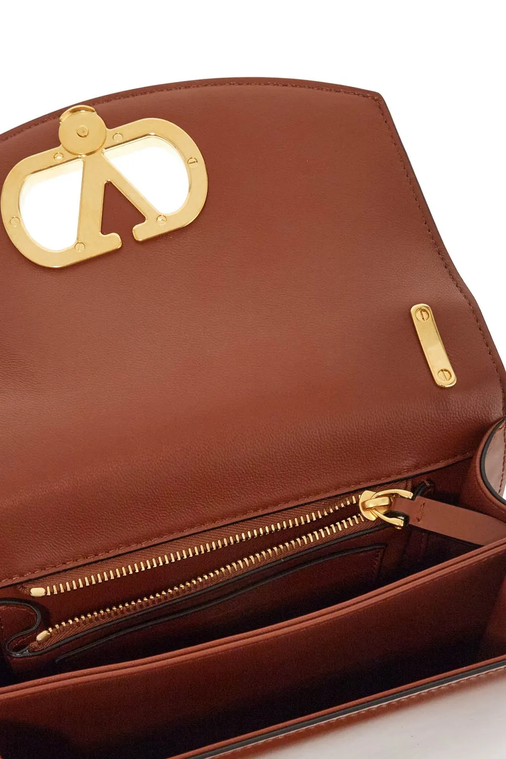 Vlogo Plaque Foldover Top Shoulder Bag